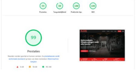 pagespeed de jong liften desktop